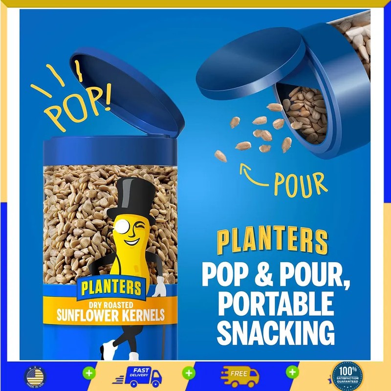 Planters Dry Roasted Sunflower Seeds 5.85oz Jar Pack of 4 Bulk Snack gallery