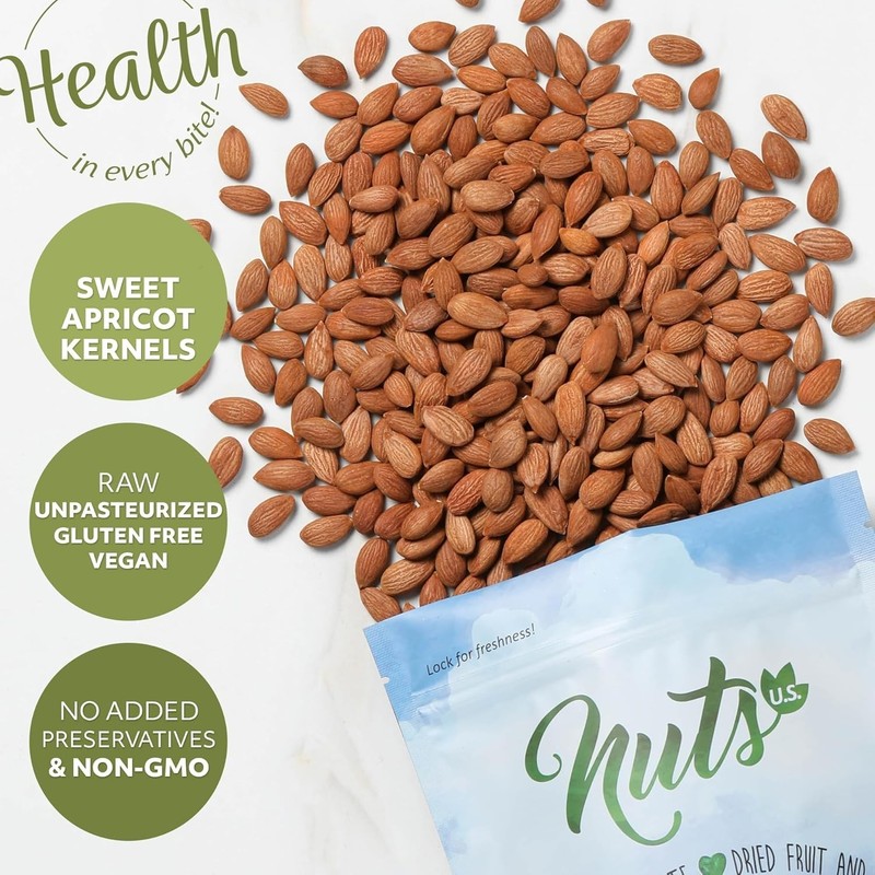 NUTS U.S. - Sweet Raw Apricot Kernels Seeds | Unpasteurized and Non-GMO | No ... gallery