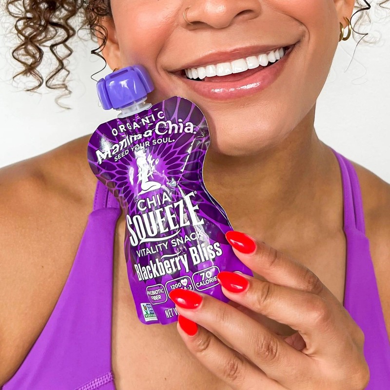Mamma Chia Organic Vitality Squeeze Snack, Blackberry Bliss, 3.5 Ounce gallery