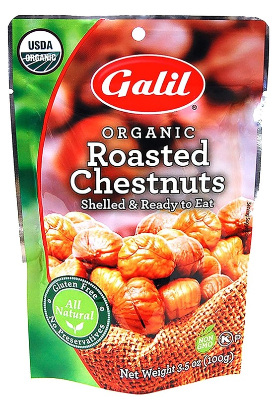 Galil Organic Shelled Roasted Chestnuts, 3.5 Ounce (Pack of 6)
