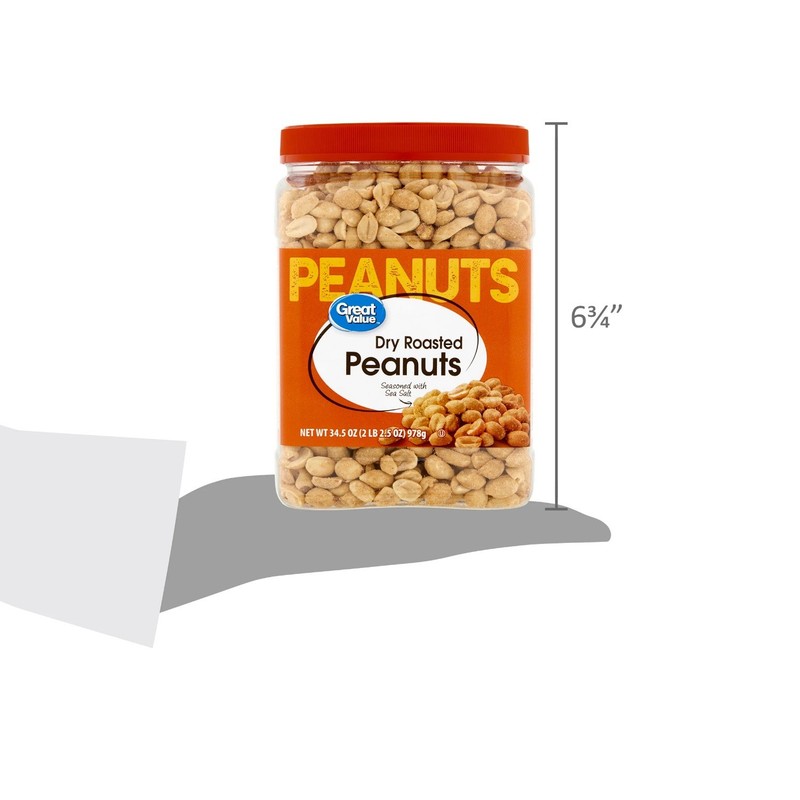 Dry Roasted & Seasoned with Sea Salt Peanuts, 34.5 oz gallery