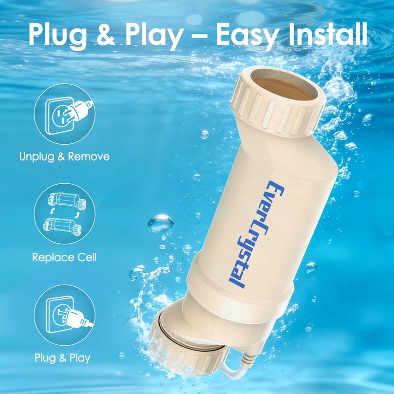EverCrystal Salt Cell for Pool, Fits for Hayward Salt Cell T9, Chlorine Gener... gallery