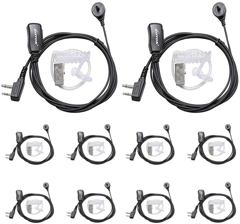 10 LUITON - WALKIE TALKIE - SECURITY HEADSET & MIDLAND MIC EARPIECE - 2 WAY