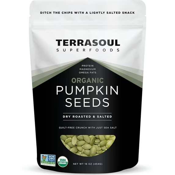 Organic Dry-Roasted Salted Pumpkin Seeds (Pepitas), 1 Lb, Non-GMO gallery