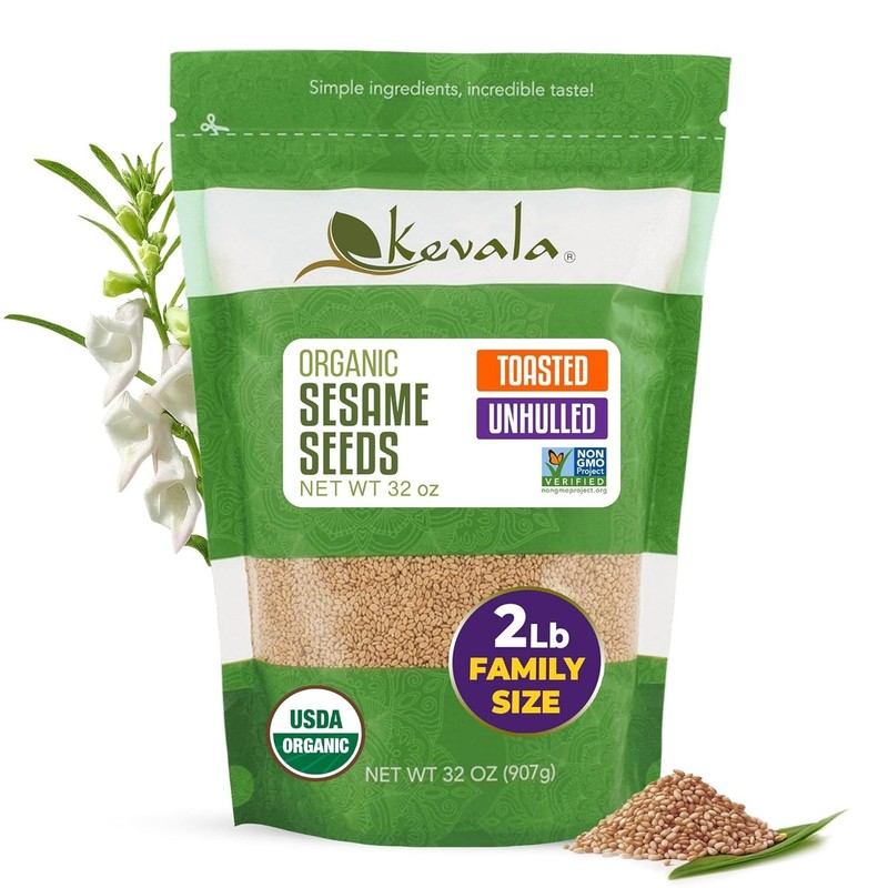 Organic Toasted Sesame Seeds Unhulled - Gluten-Free Topping for Asian Dishes,... gallery