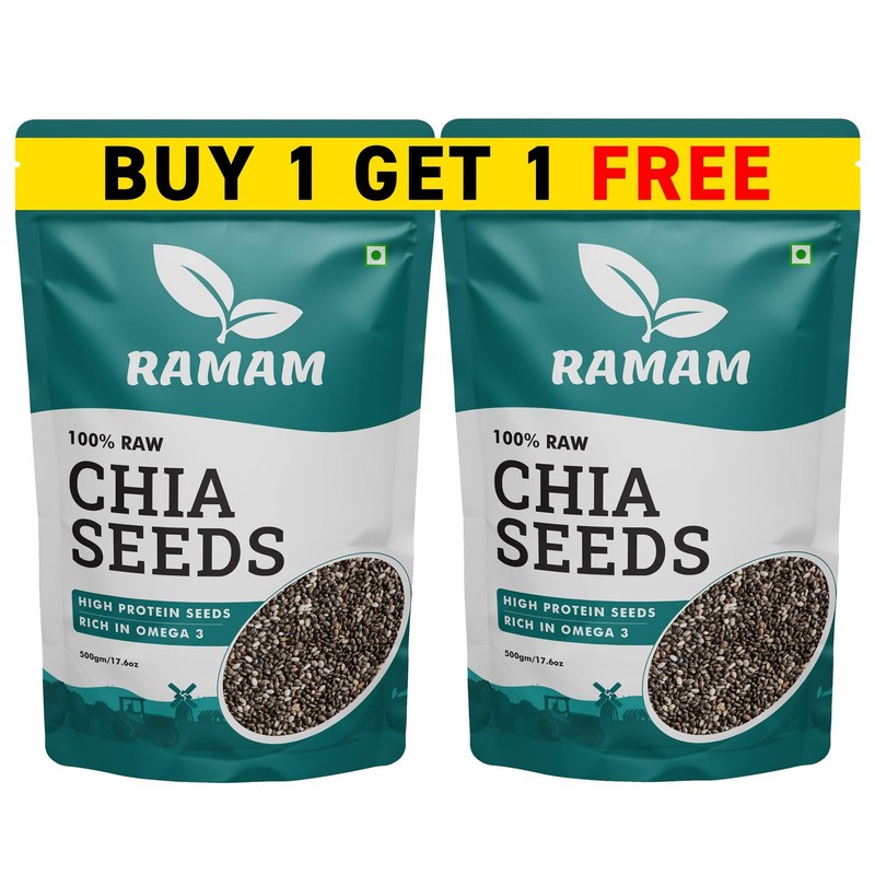 Ramam Chia Seeds 1kg Superfood Omega 3 Protein Rich Natural Diet Seeds
