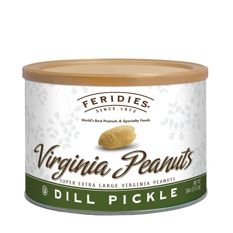FERIDIES Extra Large Virginia Peanuts, Dill Pickle Flavored Spiced Gourmet Nu...