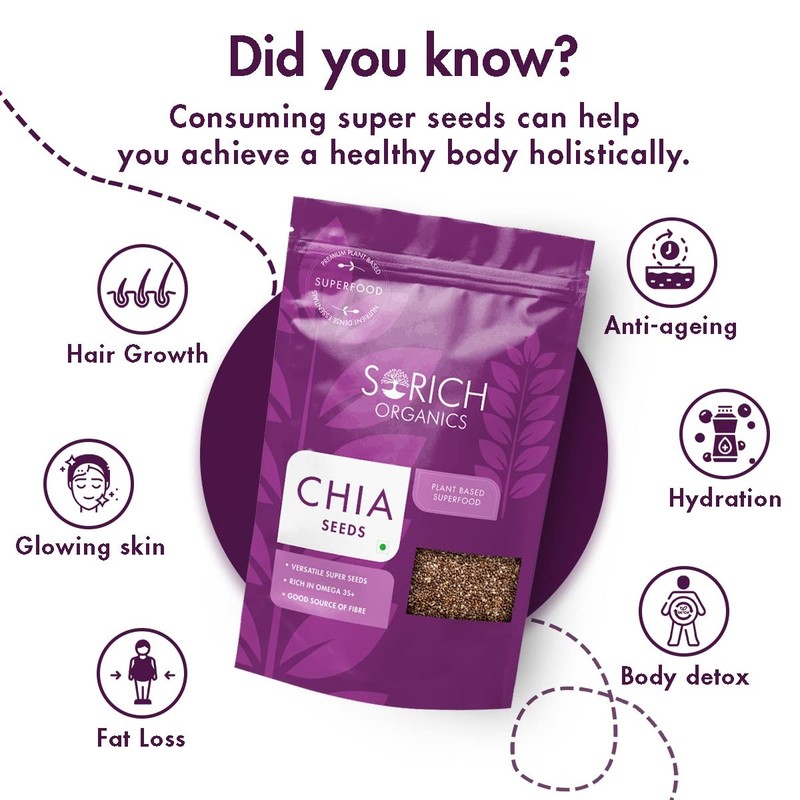 Sorich Organics Chia Seeds Raw 250gm gallery