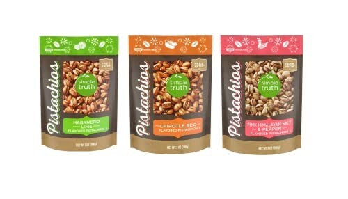Gourmet Pistachio Asssortment 1 Bag per flavor NT.WT.7 oz (190g) (Kosher)