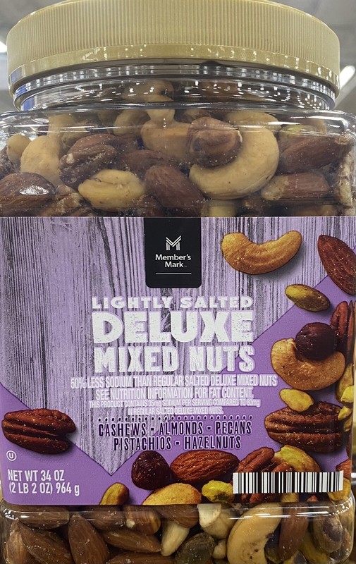 Member's Mark Lightly Salted DELUXE MIXED NUTS 34 oz Tub PECANS ALMONDS - 6 PACK gallery