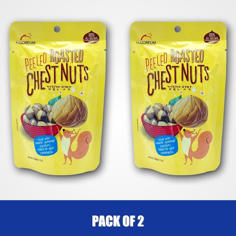 Pack of 2 – Haioreum Peeled Roasted Chestnuts 3.52oz(100g)