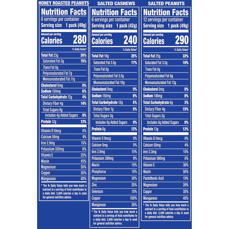Planters Variety Pack Cashews & Peanuts, 24 pk. 40.5 oz. Premium, Kosher, BEST gallery