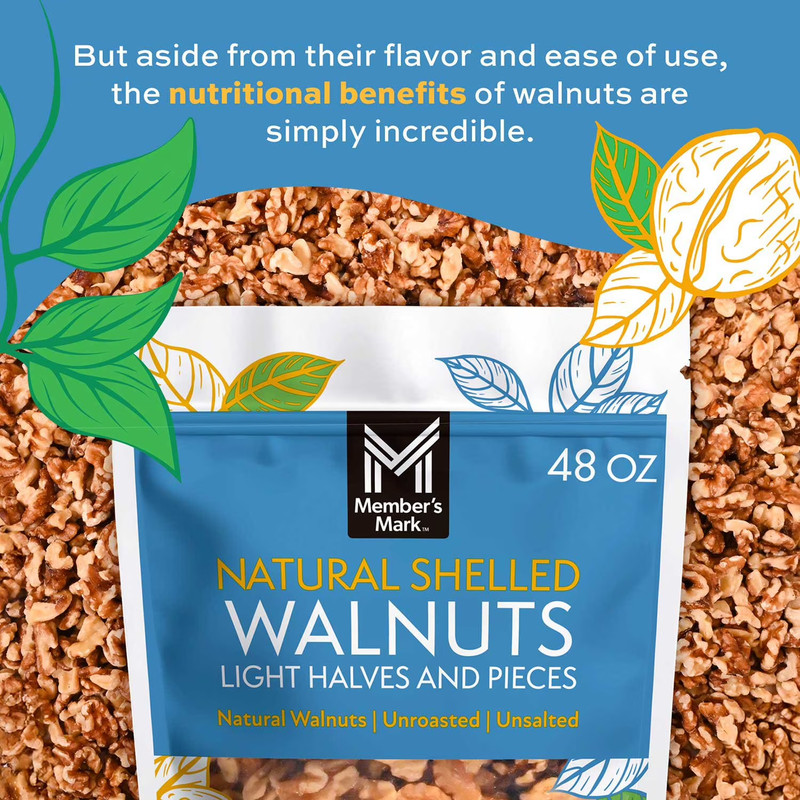 Member's Mark Natural Shelled Walnuts, 48 oz. gallery