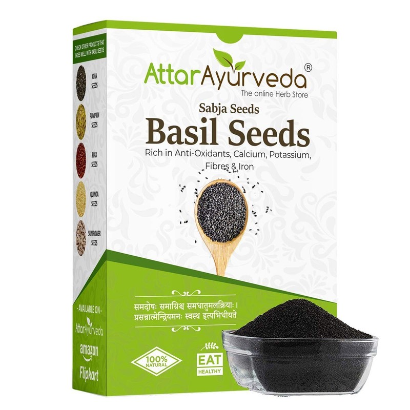 Attar Ayurveda Natural Basil Seeds | Clean, Pure & Nutrient-Rich | 500g Free Shi