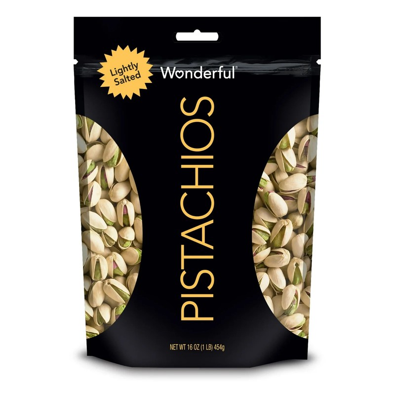 Wonderful Pistachios, In-Shell Roasted & Lightly Salted Pistachios, 16 Ounce Bag