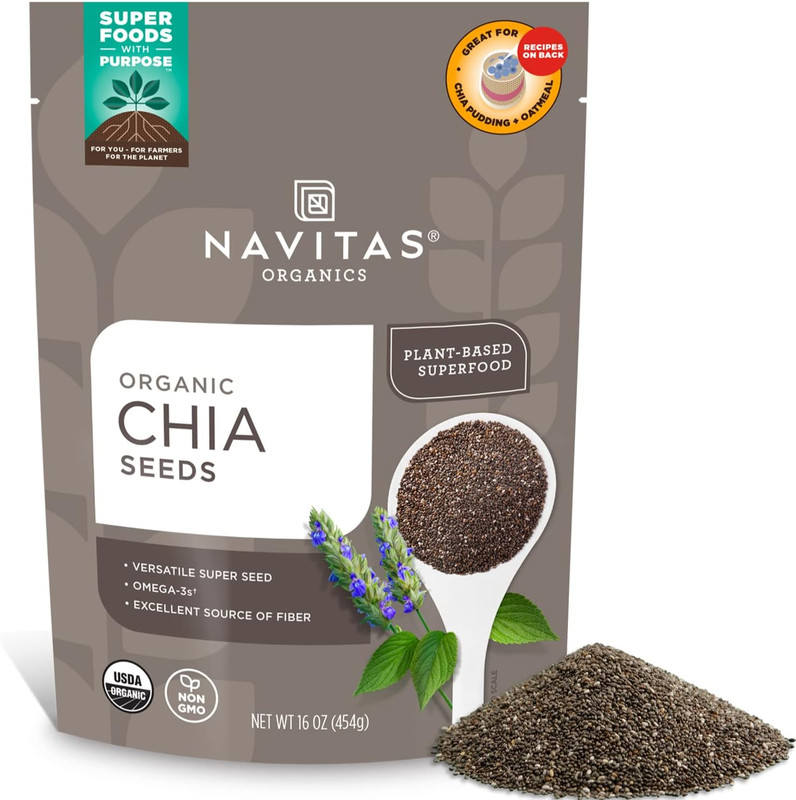 Navitas Organics Chia Seeds 16oz – Organic, Non-GMO, Keto, Gluten-Free Superfood gallery