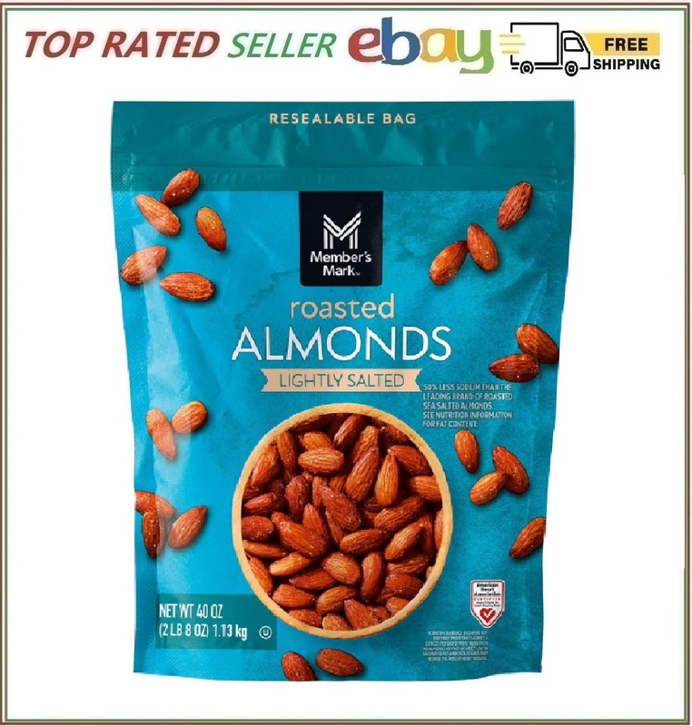 Member’s Mark Lightly Salted Roasted Almonds, 40 oz.