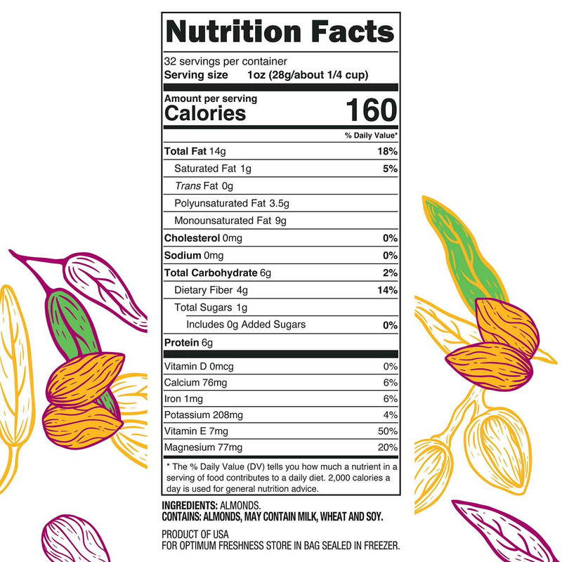 2 PACK - Member's Mark Natural Whole Almonds (3 lbs each) Total 6 lbs. FRESH gallery