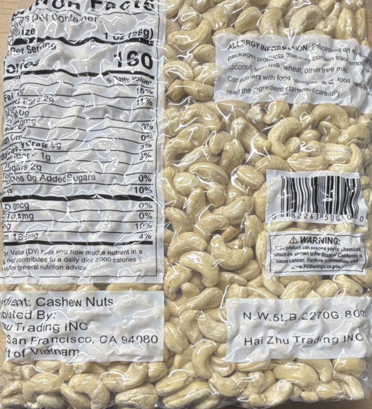 A+ Whole Raw Cashews Whole 5 lb 2270g Baking Nut & Seed Pantry gallery