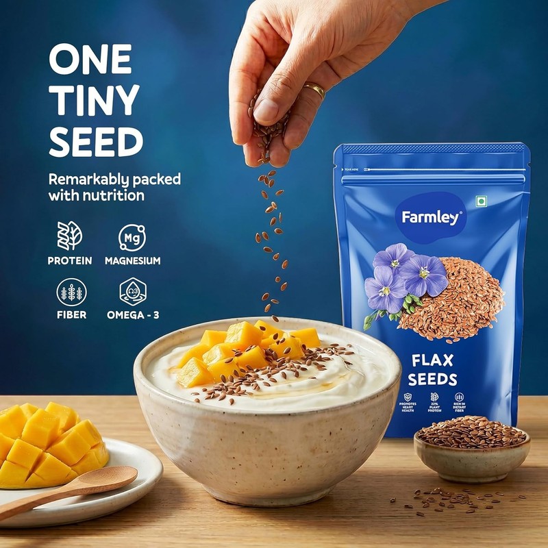 Farmley Premium Flax Seeds,Rich in Fiber & Omega -3 (200gm) gallery