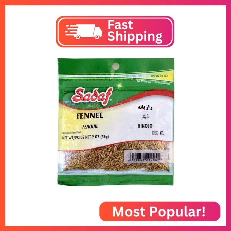 Sadaf Fennel Seeds – Whole Fennel Seeds for Cooking – Semillas de Hinojo – Koshe