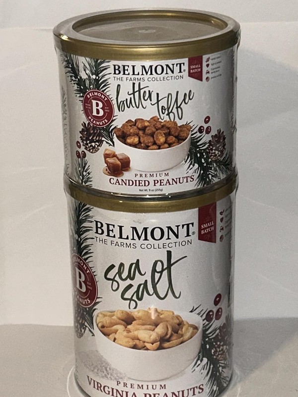 Holiday Virginia Peanuts Gift Set 15oz Sea Salted 9oz Butter Toffee Twin Pack