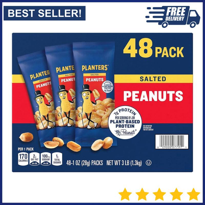 Planters Salted Peanuts (48 1-ounce packs)