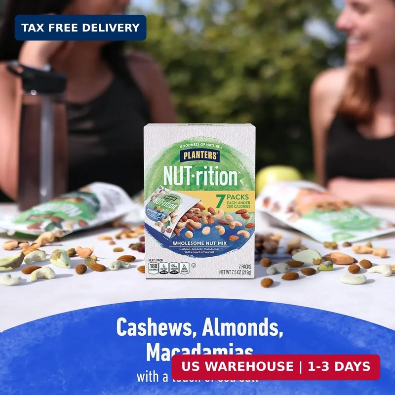 PLANTERS NUT-rition Wholesome Nut Mix, 7.5 oz Box (Contains 7 Individual Pouches gallery