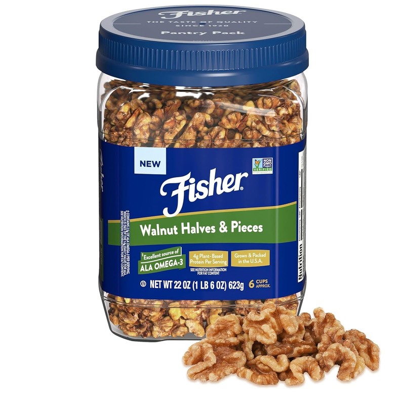 Healthy 22oz Pantry Pack of Unsalted Walnut Pieces - & Keto Friendly