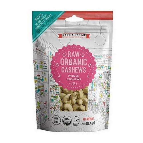 Organic Raw Cashews 2 Oz By Karmalize.Me