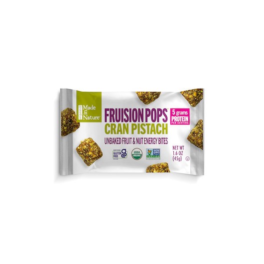 Made In Nature Pistachios Cranberry Fruision Pop, 1.6 Ounce, 6 Per Pack, 12 Per
