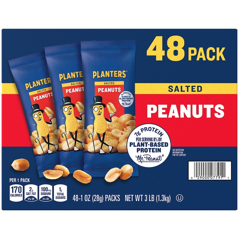 Planters Salted Peanuts (48 1-ounce packs) 48 Count (Pack of 1)