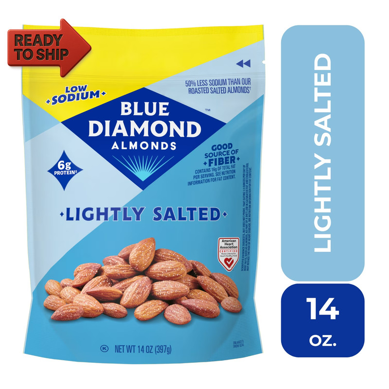 , Lightly Salted Low Sodium Snack Nuts for Gluten Free Snacking, 14 Oz. gallery