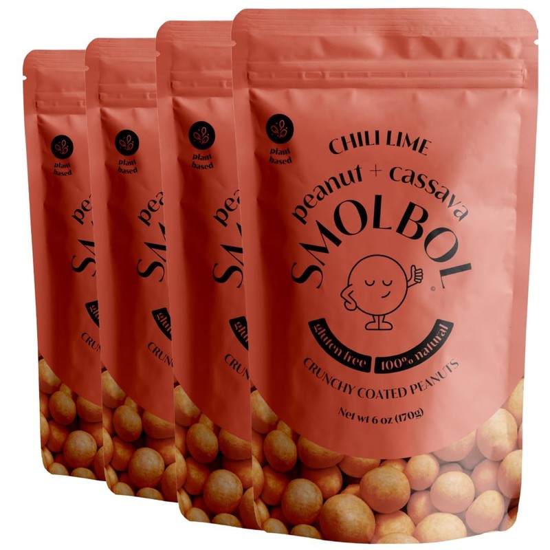 SMOLBOL Crunchy Peanuts | Roasted and Lightly Salted | GlutenFree Cassava Cru...
