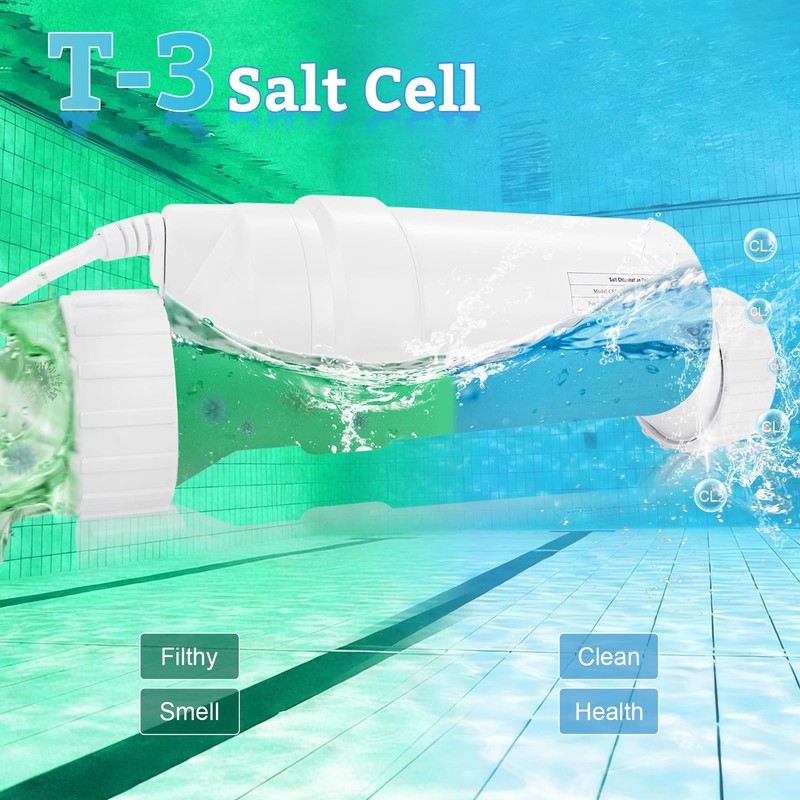 T-3 Salt Cell with Hayward W3T-Cell-3 BL1T3H 15,000 Gallons Pool, Fits AquaRi... gallery