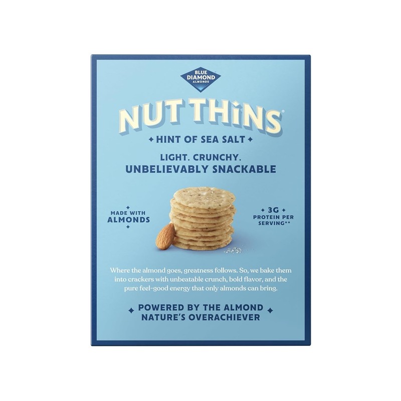 Nut Thins Gluten Free Cracker Crisps, Hint of Sea Salt, 4.25 Oz Boxes Pack of 1 gallery