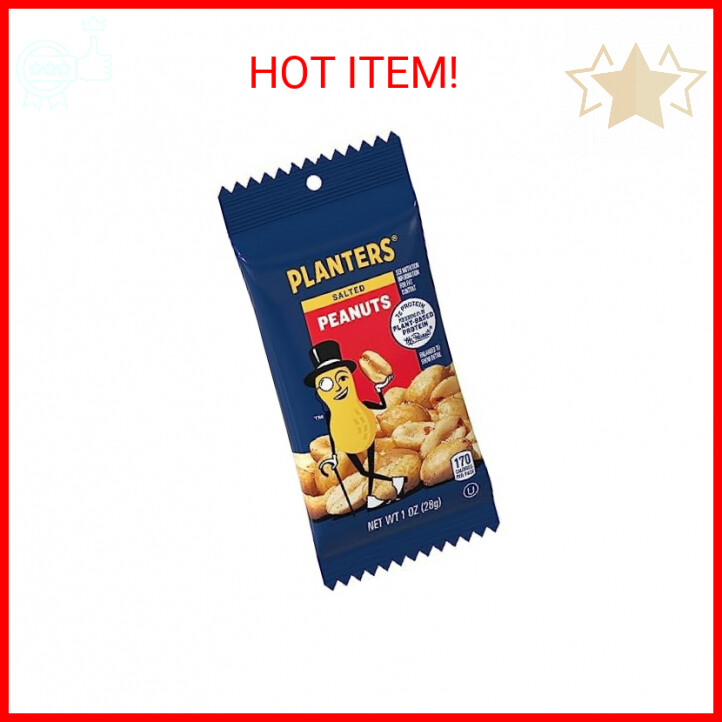PLANTERS Salted Peanuts, 1 oz. Bags (48 Pack) - Snack Size Peanuts with Sea Salt gallery