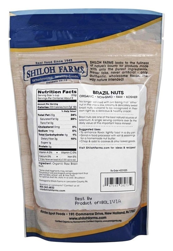 Organic Brazil Nuts Raw 11 Ounce Nuts Snack Gluten-Free Non-GMO Nutritional gallery