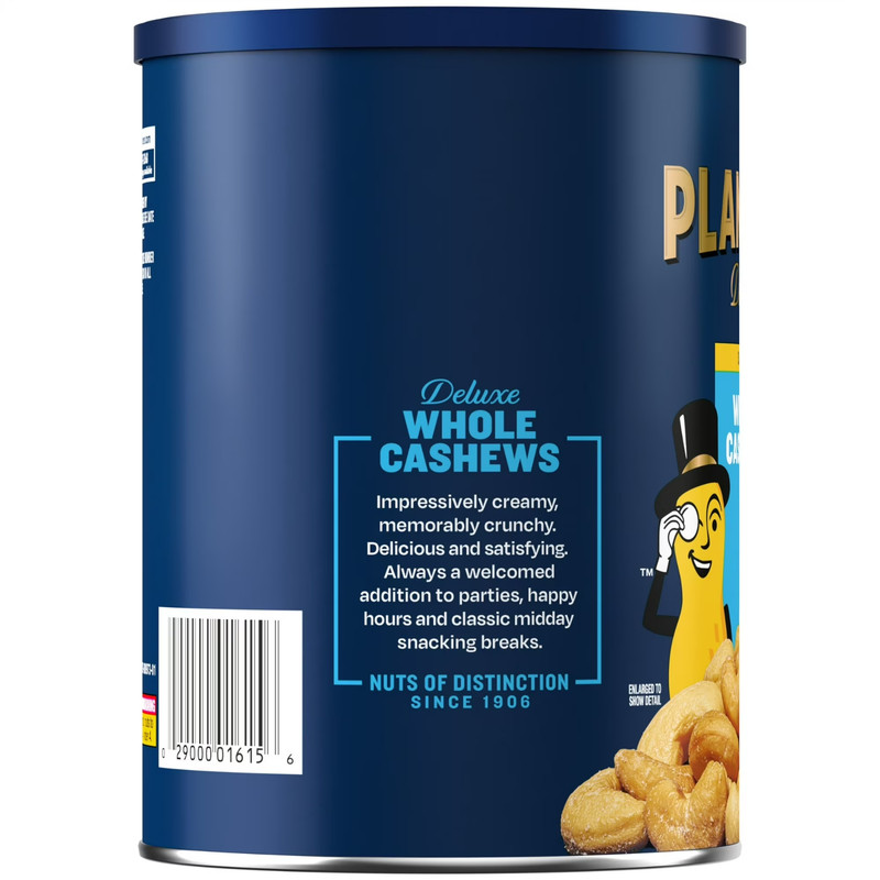 PLANTERS Deluxe Salted Whole Cashews, Party Snacks, Plant Based Protein, 18.25 o gallery