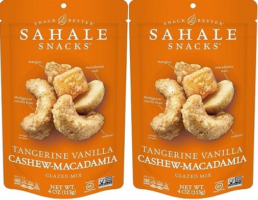 Sahale Snacks Tangerine Vanilla Cashew Macadamia Glazed Mix 2 Pack