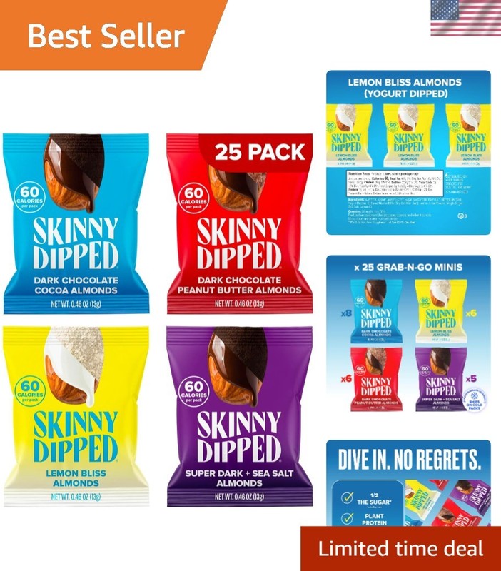 Snack Attack Minis Almond Variety Pack, Healthy Snack, Plant Protein, Gluten …