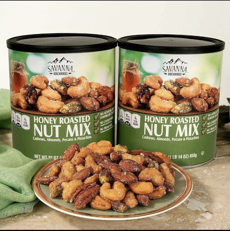 2-pack Savanna Orchards Honey Roasted Nut and Pistachios 30 oz