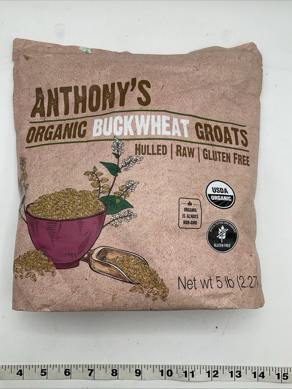 Anthony’S Organic Hulled Buckwheat Groats, 5Lb, Gluten Free, Non GMO