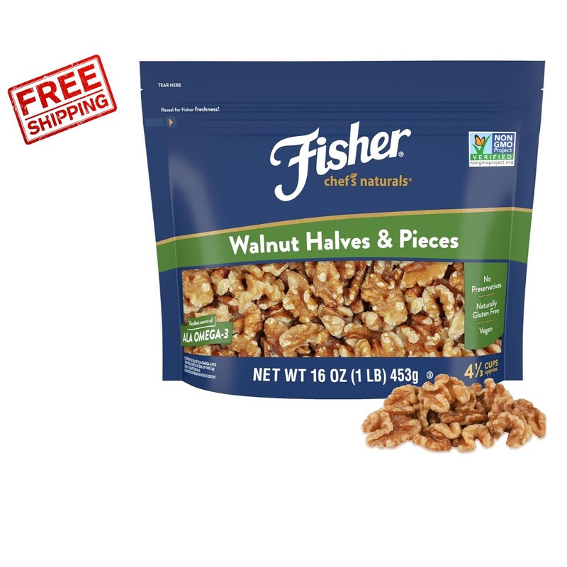16oz Resealable Bag of California Walnut Pieces – Healthy Protein