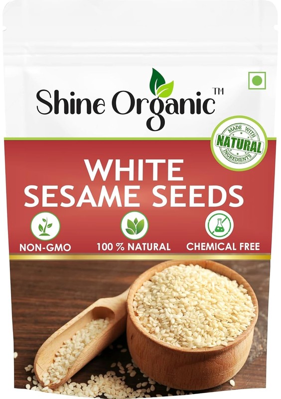 Shine Organic White Sesame Seeds 250gm