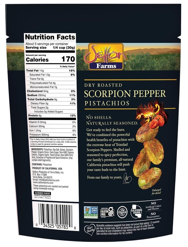 Setton Farms Pistachios, Scorpion Pepper 5 Ounce (Pack of 1), gallery