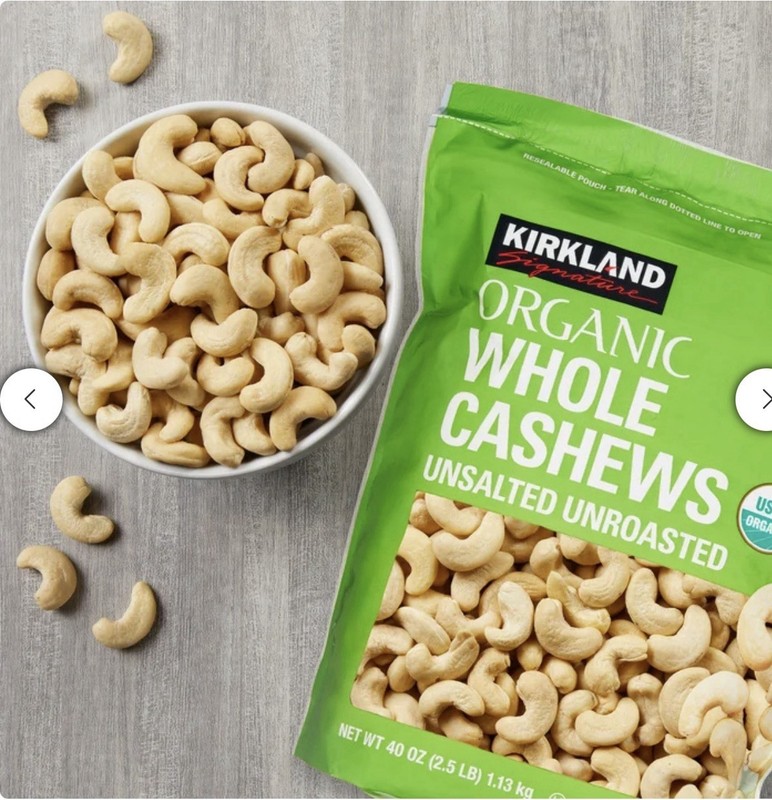 Kirkland Signature Organic Whole Cashews Unsalted Unroasted 40 oz (2.5 lb) gallery