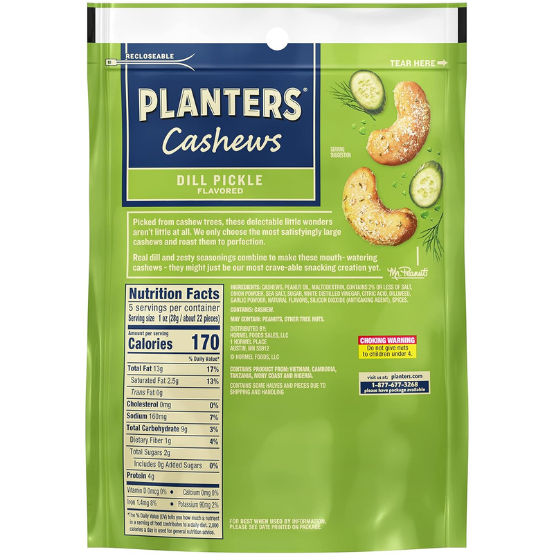 PLANTERS Cashews Dill Pickle Trail Mix Snack Pack 5oz Bag gallery