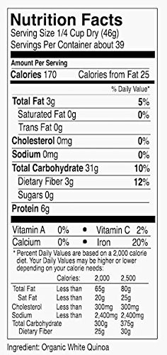 Anthony's Organic White Whole Grain Quinoa, 4 lb, Gluten 4 Pound (Pack of 1) gallery
