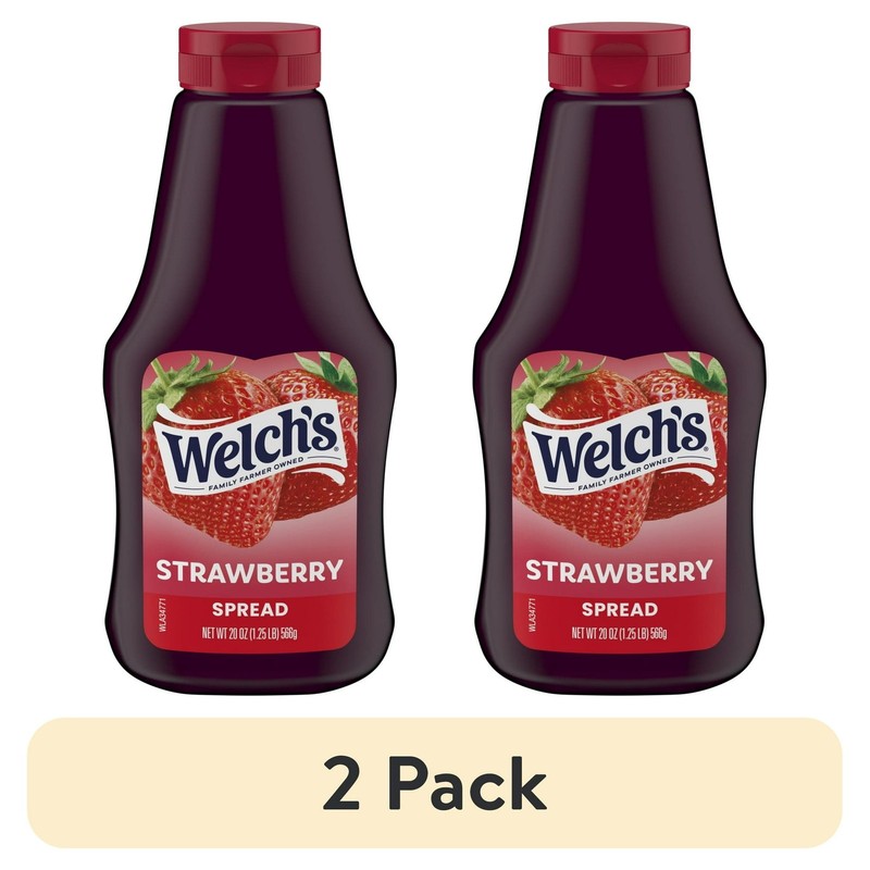 (Pack of 2) Strawberry Fruit Spread Squeeze Bottles, 20 oz Each Free Shipping